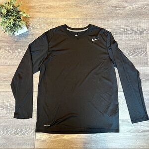 Nike Men's Black Dri-FIT Long Sleeve Shirt